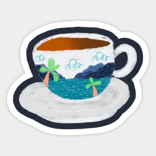 Bay Coffee Cup Sticker